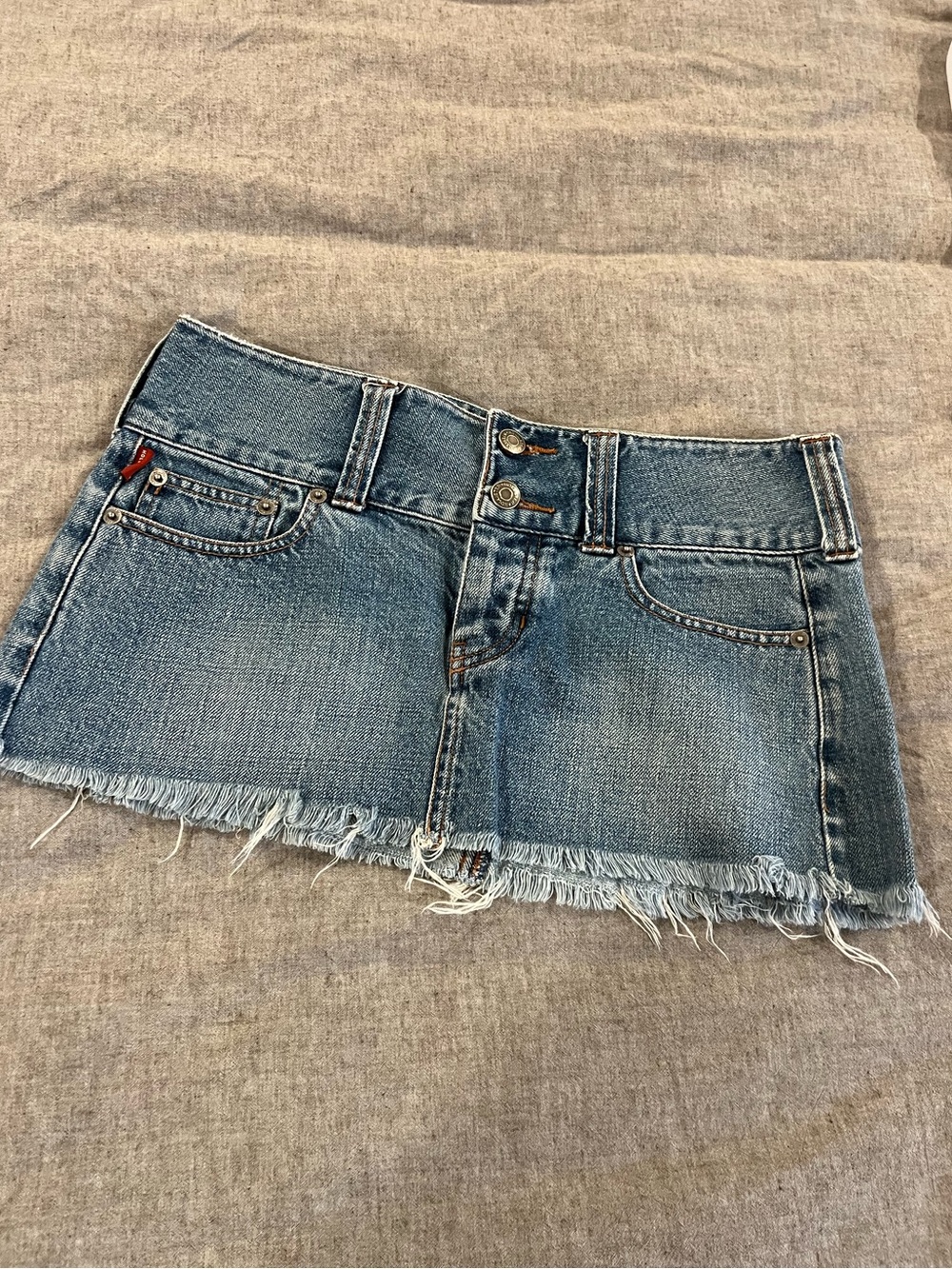 Hollister Red Label Denim Skirt- Blue and Red